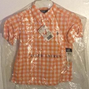 New kids Ralph Lauren button up shirt